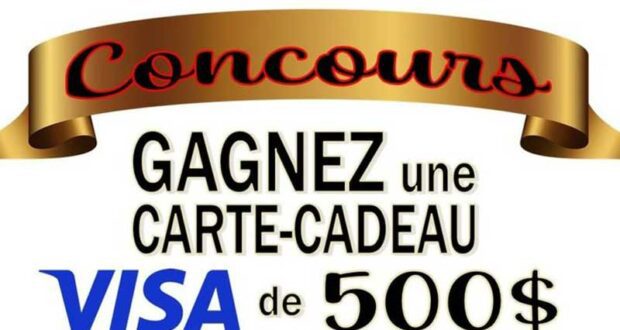 Gagnez une Carte-cadeaux VISA de 500$