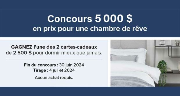 Gagnez 2 cartes-cadeaux Linen Chest de 2500 $ chacune