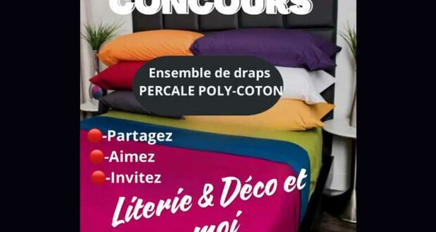Gagnez un ensemble de draps PERCALE POLY-COTON