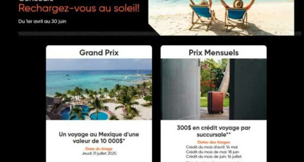 Remportez un crédit voyage jusqu’à 10 000 $