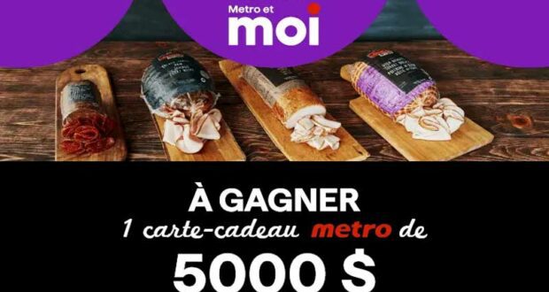 Concours Irrésistible Artisan Gagnez une Carte-Cadeau Metro de 5000 $