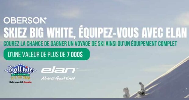 Concours Oberson - Gagnez un séjour ski tout compris à Big White