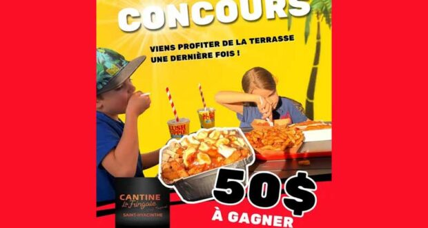 Gagnez une carte-cadeau de 50$ chez Cantine La Fringale